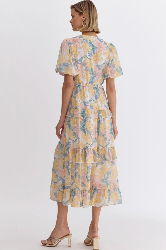Daffodil Blooms Maxi Dress