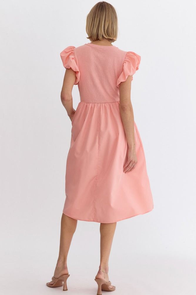 Perfectly Peach Midi Dress