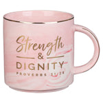 Strength & Dignity Marbled Mug