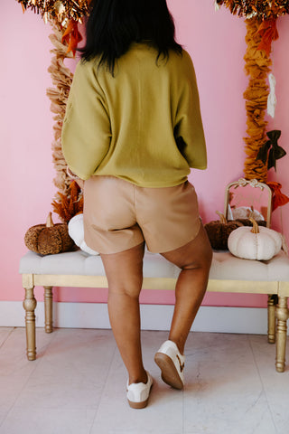 Sleek Leather Shorts