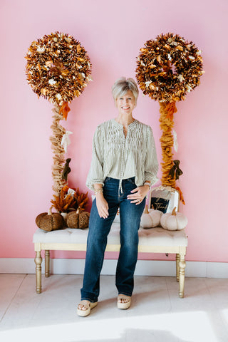 Olive Elegance Top