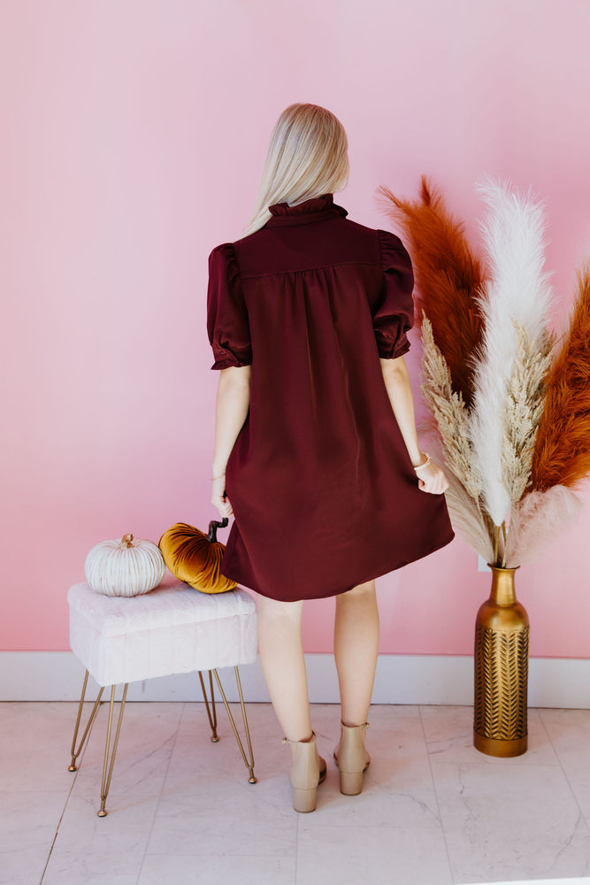 Burgundy Breeze Dress