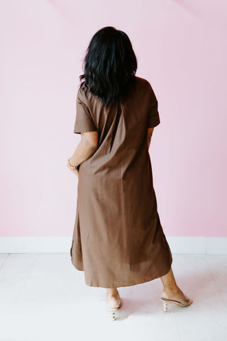 Golden Grace Midi Dress