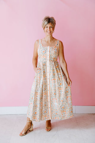Botanical Chic Midi Dress