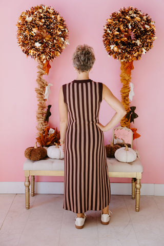 Chestnut Chic Midi Dress
