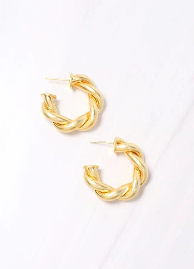 Rosa Twisted Hoop Earring