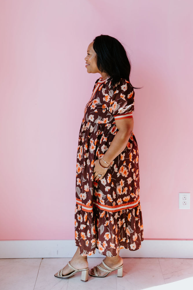 Falling Into Florals Midi Dress