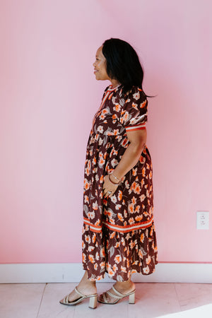 Falling Into Florals Midi Dress
