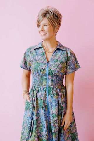 Midnight Garden Midi Dress