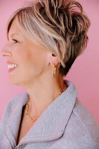 Whitley Twisted Hoop Earrings