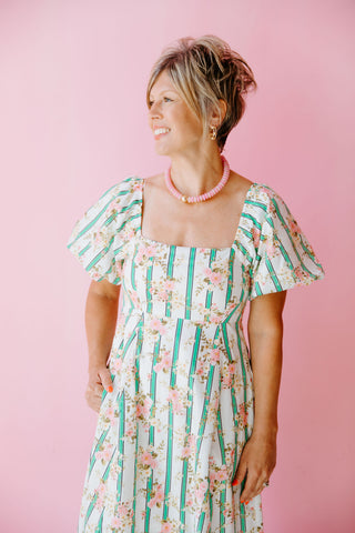 Lush Florals Midi Dress
