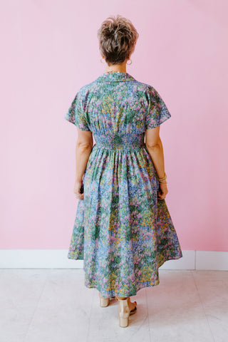 Midnight Garden Midi Dress