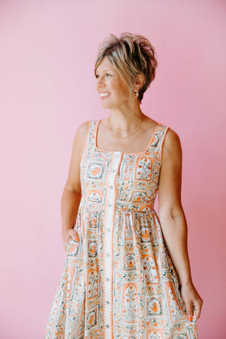 Botanical Chic Midi Dress