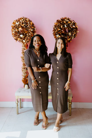 Chestnut Chic Midi Dress