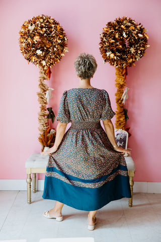 Evergreen Chic Midi Dress