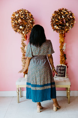Evergreen Chic Midi Dress