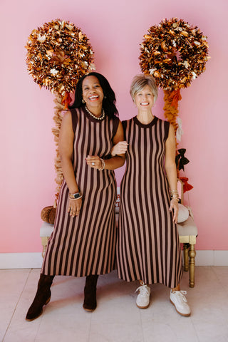Chestnut Chic Midi Dress