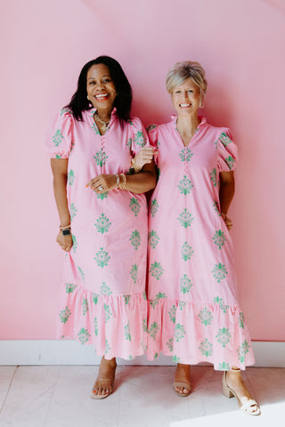 Dreaming Of Pink Midi Dress