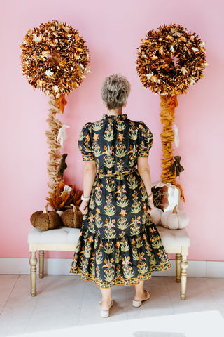 Fall Blossoms Midi Dress