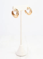 Ruby Triple Hoop Earring