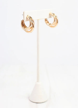 Ruby Triple Hoop Earring
