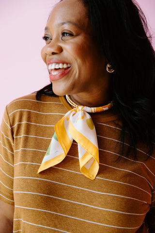 Golden Heart Scarf Necklace
