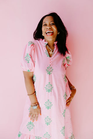 Dreaming Of Pink Midi Dress