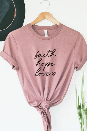 
            
                Load image into Gallery viewer, Faith Hope Love T-shirt
            
        