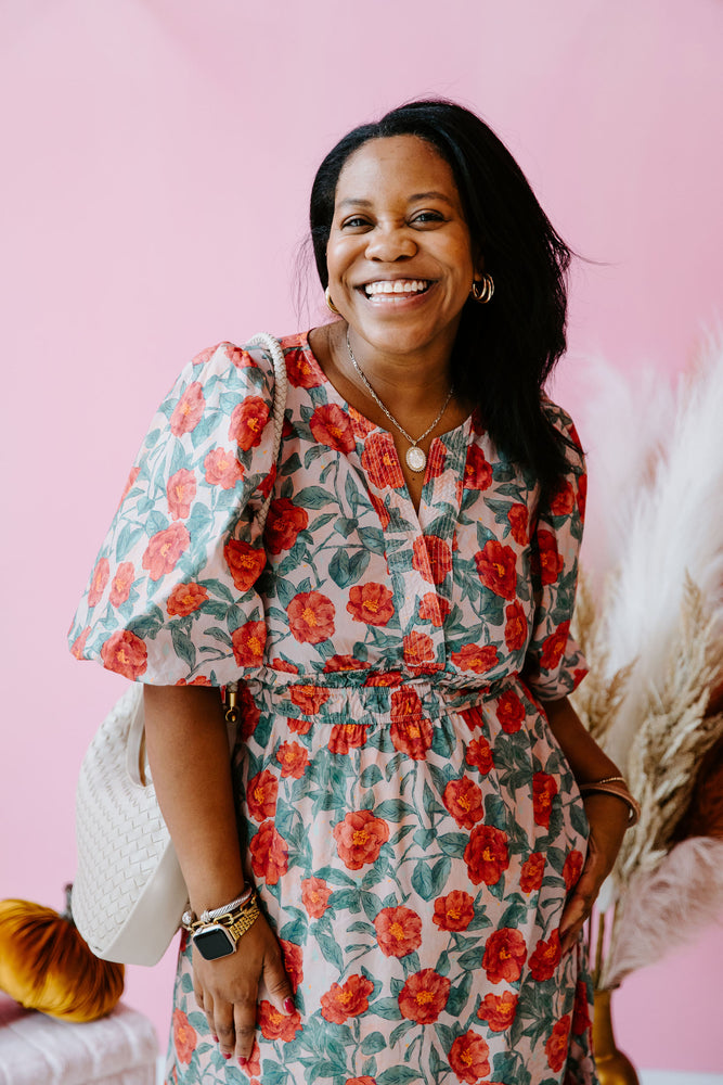 Vintage Rose Midi Dress