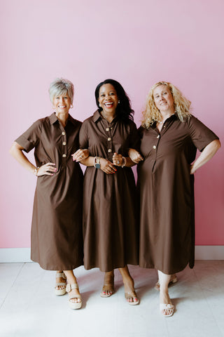 Golden Grace Midi Dress