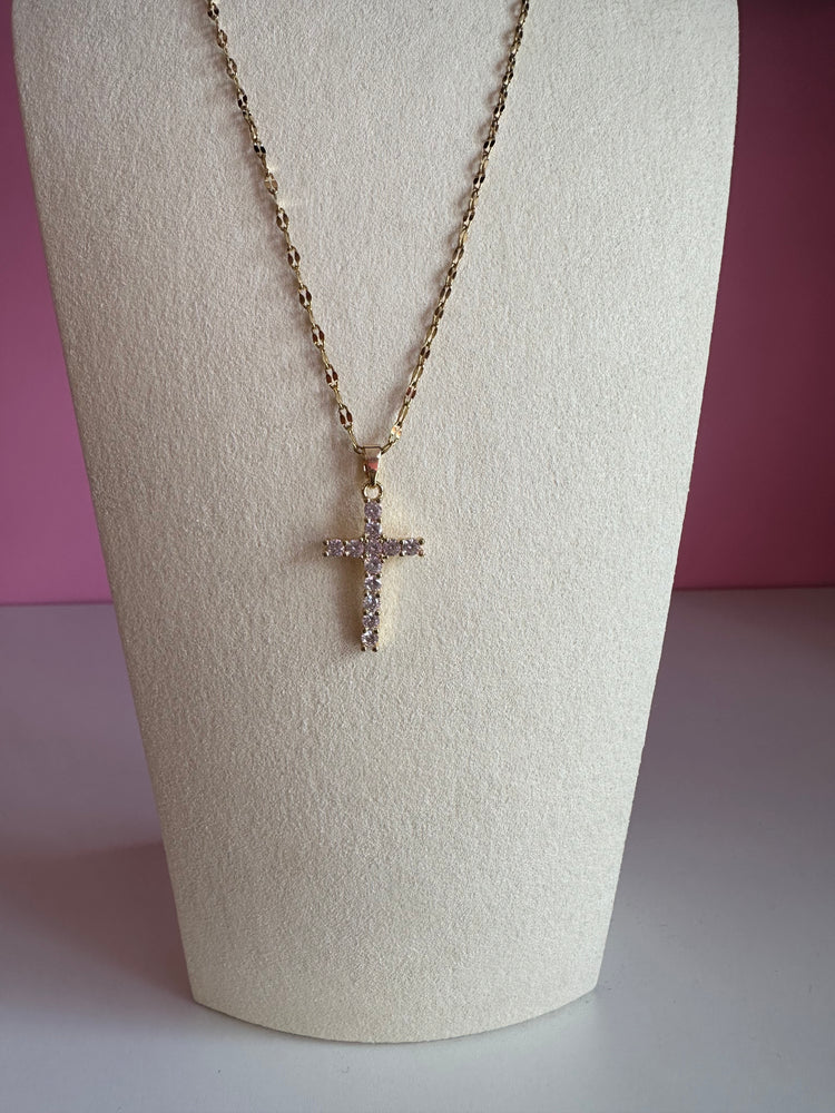 Graceful Cross Gold Necklace