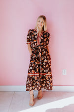 Falling Into Florals Midi Dress