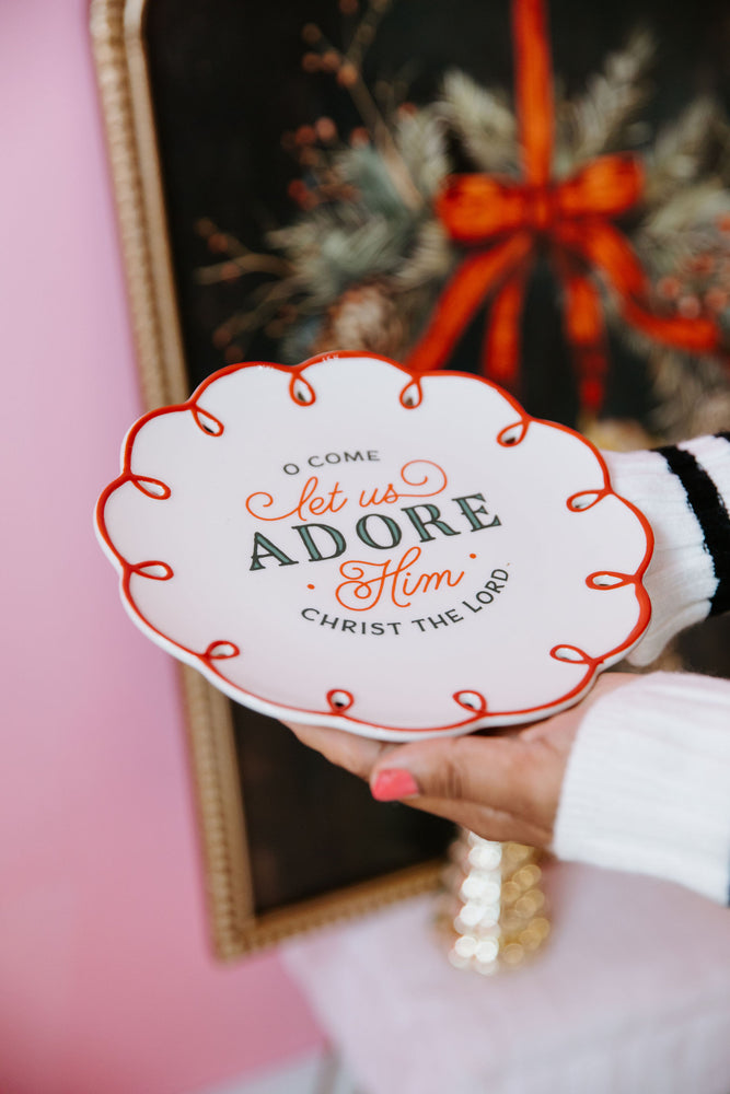Come Let Us Adore Him Plate