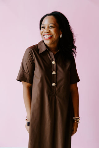 Golden Grace Midi Dress