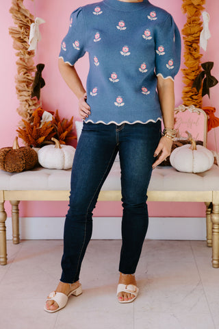 High Rise Skinny Ankle Denim