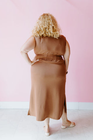 Mocha Chic Midi Dress