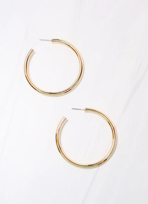 Addison Satin Hoop Earring