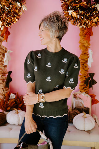 Petals and Blooms Sweater