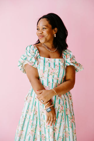 Lush Florals Midi Dress