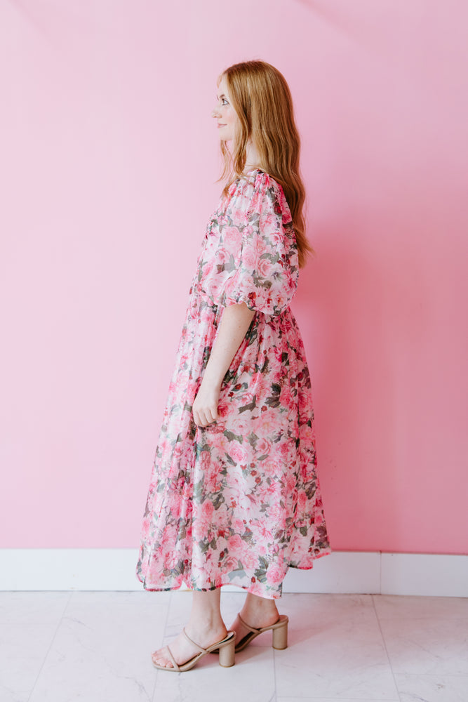 Garden Glamour Midi Dress