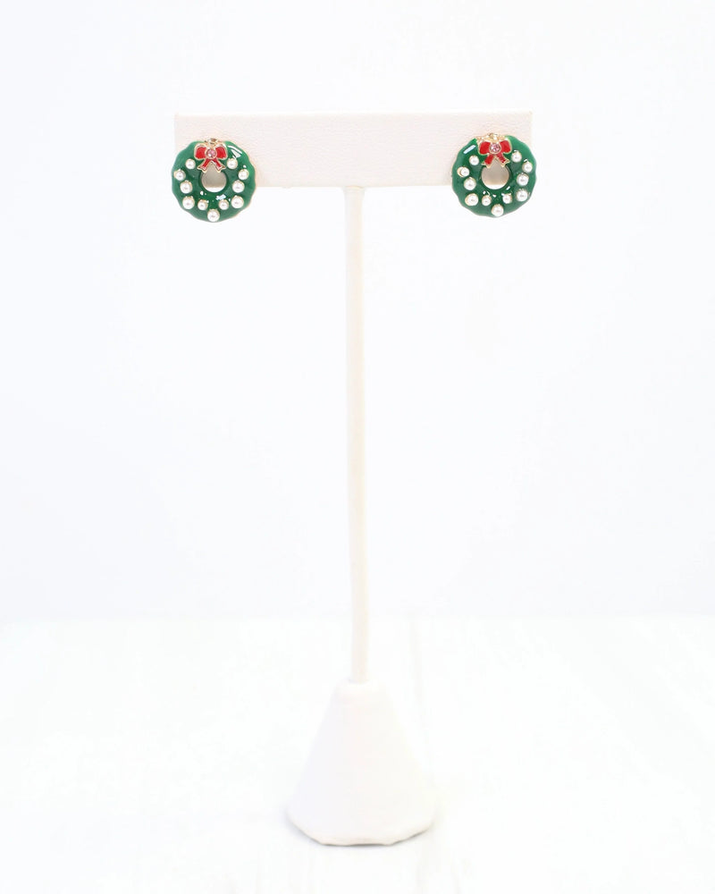 Rockin The Wreath Earring