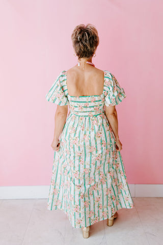 Lush Florals Midi Dress