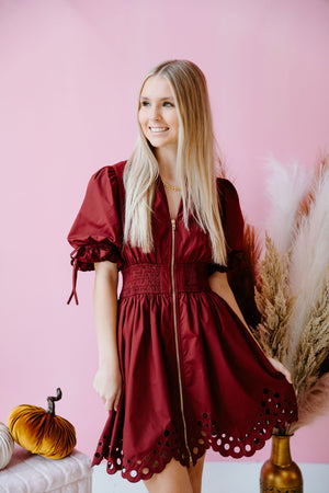 Burgundy Chic Dress