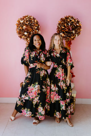 Blush Blossoms Midi Dress