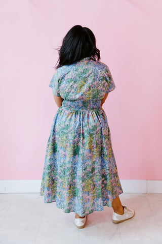 Midnight Garden Midi Dress