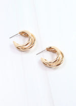 Ruby Triple Hoop Earring