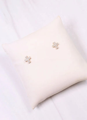 Johnnie CZ Cross Stud Earring