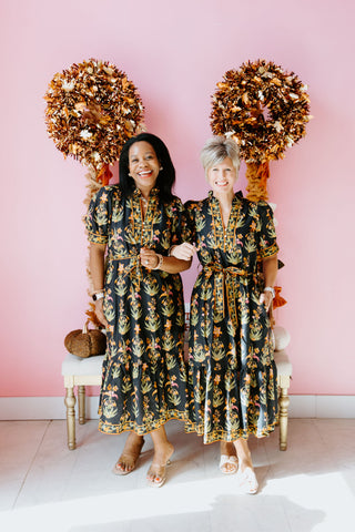 Fall Blossoms Midi Dress