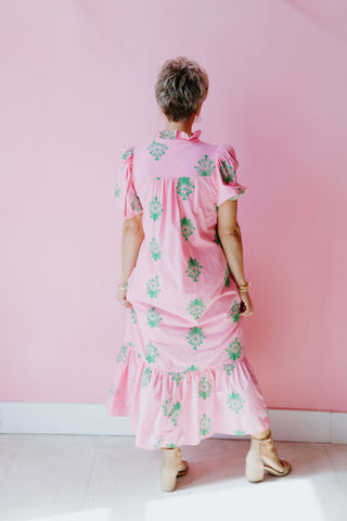 Dreaming Of Pink Midi Dress
