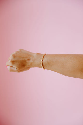 Gold Cross Bracelet